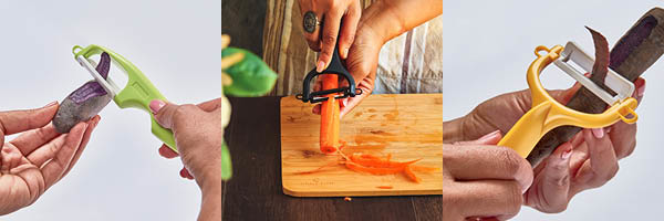 ceramic peelers in use